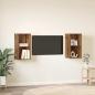 Preview: Wand TV Schrank 2 pcs Altes Holz 37 x 37 x 72 cm Holzwerkstoff