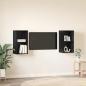 Preview: Wand TV Schrank 2 pcs Schwarz Eiche 37 x 37 x 72 cm