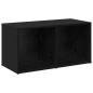 Preview: TV-Schrank-Set mit Regal 2 pcs Schwarz Eiche 72 x 35 x 36.5 cm