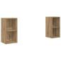 Preview: TV-Schrank-Set 2 pcs Handwerklich gefertigter Eichenholz