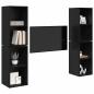 Preview: Wand TV Schrank mit Regal 4 pcs Schwarz Eiche 37 x 37 x 72 cm