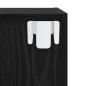 Preview: Wand TV Schrank mit Regal 4 pcs Schwarz Eiche 37 x 37 x 72 cm