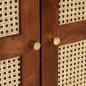 Preview: Sideboard Braun 60 x 33 x 75 cm Massives Mangoholz