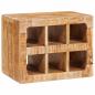 Preview: ARDEBO.de - Weinregal mit Speicher Braun 44 x 30 x 35 cm Massives Mangoholz