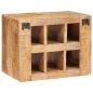 Preview: Weinregal mit Speicher Braun 44 x 30 x 35 cm Massives Mangoholz