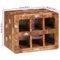 Preview: Weinregal Braun 44 x 30 x 35 cm Massives recyceltes Holz