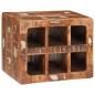 Preview: Weinregal Braun 44 x 30 x 35 cm Massives recyceltes Holz