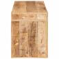 Preview: Beistelltisch Braun 60 x 35 x 46 cm Massivholz Mango