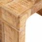 Preview: Beistelltisch Braun 60 x 35 x 46 cm Massivholz Mango