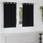 Preview: ARDEBO.de - Vorhänge mit Vorhängen 2 pcs Schwarz 140 x 140 cm Polyester