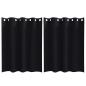 Preview: Vorhänge mit Vorhängen 2 pcs Schwarz 140 x 140 cm Polyester