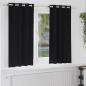 Preview: ARDEBO.de - Vorhänge mit Vorhängen 2 pcs Schwarz 175 x 140 cm Polyester