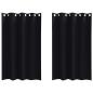 Preview: Vorhänge mit Vorhängen 2 pcs Schwarz 175 x 140 cm Polyester