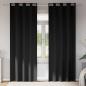 Preview: ARDEBO.de - Vorhänge mit Vorhängen 2 pcs Schwarz 225 x 140 cm Polyester
