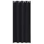 Preview: Vorhänge mit Vorhängen 2 pcs Schwarz 225 x 140 cm Polyester