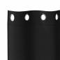 Preview: Vorhänge mit Vorhängen 2 pcs Schwarz 225 x 140 cm Polyester