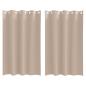 Preview: Vorhänge mit Vorhängen 2 pcs Taupe 175 x 140 cm Polyester