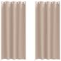 Preview: Vorhänge mit Vorhängen 2 pcs Taupe 225 x 140 cm Polyester