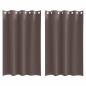 Preview: Vorhänge mit Vorhängen 2 pcs Dunkelbraun 175 x 140 cm Polyester