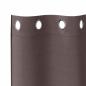 Preview: Verdunkelungs-Vorhänge mit Ringen 2 Stk. Dunkelbraun Polyester