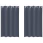 Preview: ARDEBO.de - Vorhänge mit Vorhängen 2 pcs Anthrazit 175 x 140 cm Polyester