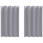 Preview: Vorhänge mit Vorhängen 2 pcs Hellgrau 175 x 140 cm Polyester