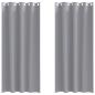 Preview: Vorhänge mit Vorhängen 2 pcs Hellgrau 245 x 140 cm Polyester