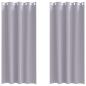 Preview: Vorhänge mit Vorhängen 2 pcs Metallgrau 245 x 140 cm Polyester