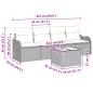 Preview: 5-teiliges Garten-Sofa-Set mit Kissen Beige Poly-Rattan