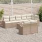 Preview: 9-tlg. Garten-Sofagarnitur mit Kissen Braun Poly Rattan