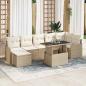 Preview: ARDEBO.de - 8-teiliges Garten-Sofa-Set mit Kissen Beige Poly Rattan