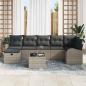Preview: 8-teiliges Garten Sofa Set mit Kissen Grau Poly Rattan