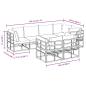 Preview: Garten-Sofa-Set 7 pcs Schwarz 283 x 143 x 71 cm Aluminium