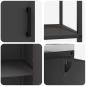 Preview: Küchenaufbewahrungsset mit Regal Sonstiges 3 pcs Schwarz 210 x 50 x 92 cm