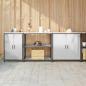 Preview: ARDEBO.de - Küchenaufbewahrungsset 3 pcs Silber 210 x 50 x 92 cm Edelstahl