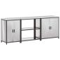 Preview: Küchenaufbewahrungsset 3 pcs Silber 210 x 50 x 92 cm Edelstahl