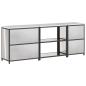 Preview: Küchenaufbewahrungsset 3 pcs Silber 210 x 50 x 92 cm Edelstahl