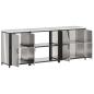 Preview: Küchenaufbewahrungsset 3 pcs Silber 210 x 50 x 92 cm Edelstahl