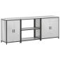 Preview: Küchenaufbewahrungsset mit Regal Sonstiges 3 pcs Silber 210 x 50 x 92 cm