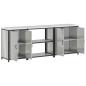 Preview: Küchenaufbewahrungsset mit Regal Sonstiges 3 pcs Silber 210 x 50 x 92 cm