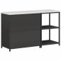 Preview: Küchenlager-Set mit Regal mit Speicher mit Tür Verstellbar 2 pcs Schwarz 150 x 50 x 92 cm
