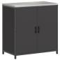 Preview: Küchenlager-Set mit Regal mit Speicher mit Tür Verstellbar 2 pcs Schwarz 150 x 50 x 92 cm