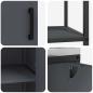 Preview: Küchenlager-Set mit Regal mit Speicher mit Tür Verstellbar 2 pcs Anthrazit 150 x 50 x 92 cm