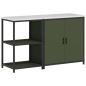 Preview: Küchenlager-Set mit Regal mit Speicher mit Tür Verstellbar 2 pcs Olive Grün 150 x 50 x 92 cm