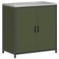 Preview: Küchenlager-Set mit Regal mit Speicher mit Tür Verstellbar 2 pcs Olive Grün 150 x 50 x 92 cm