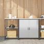 Preview: ARDEBO.de - Küchenlager-Set 2 pcs Silber 150 x 50 x 92 cm Edelstahl
