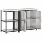 Preview: Küchenlager-Set 2 pcs Silber 150 x 50 x 92 cm Edelstahl