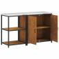 Preview: Küchenlager-Set mit Regal mit Speicher mit Tür Verstellbar 2 pcs Rostig 150 x 50 x 92 cm