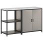 Preview: Küchenlager-Set mit Regal mit Speicher mit Tür Verstellbar 2 pcs Rostig 150 x 50 x 92 cm