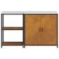 Preview: Küchenlager-Set mit Regal mit Speicher mit Tür Verstellbar 2 pcs Rostig 150 x 50 x 92 cm